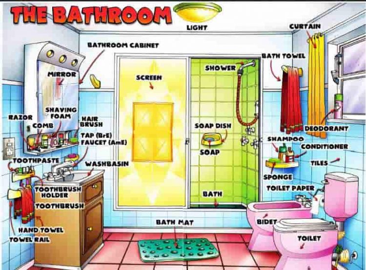 Bathroom Vocabulary English Conversation • EnglEzz