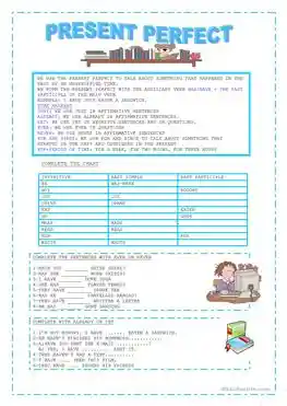 Present Perfect With Ever and Never - Basic English Grammar 2 present-perfect-fun-activities-games_worksheets-www.englezz.com