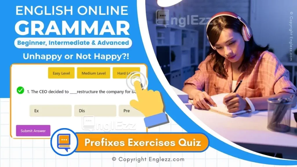 Prefixes Exercises with Answers 3 Levels Grammar Quiz 1 prefixes-exercises-with-answers-3-levels-grammar-quiz