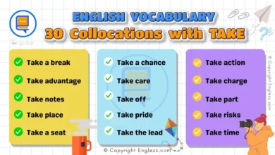 Top 30 Essential Collocations with TAKE for English Fluency 5 collocations-with-take-english-vocabulary