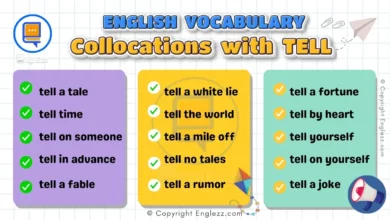 30 Essential Collocations with TELL : Boost Your English Fluency 7 collocations-with-tell-english-vocabulary