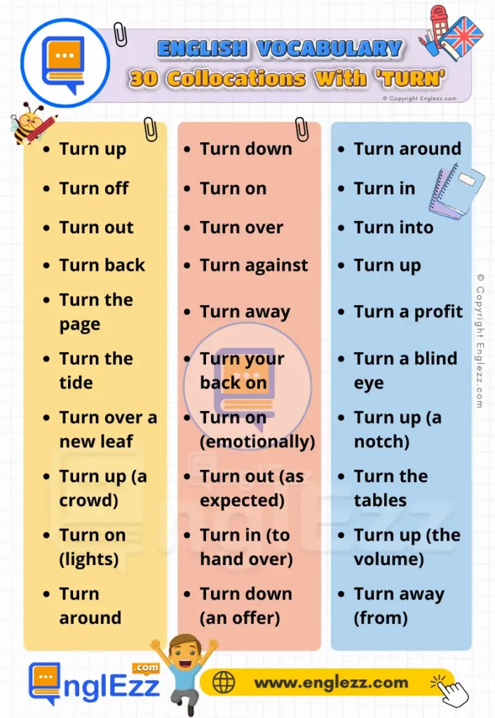 30 Collocations with Turn to Enhance Your English Fluency 1 learn-english-vocab-most-common-collocations-with-turn